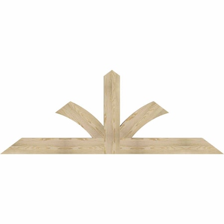 Ekena Millwork Richland Rough Sawn Timber Gable Bracket, Douglas Fir, 84"W x 31"H x 4"D x 6"F, 9/12 Pitch GBW084X31X0406RIC00RDF